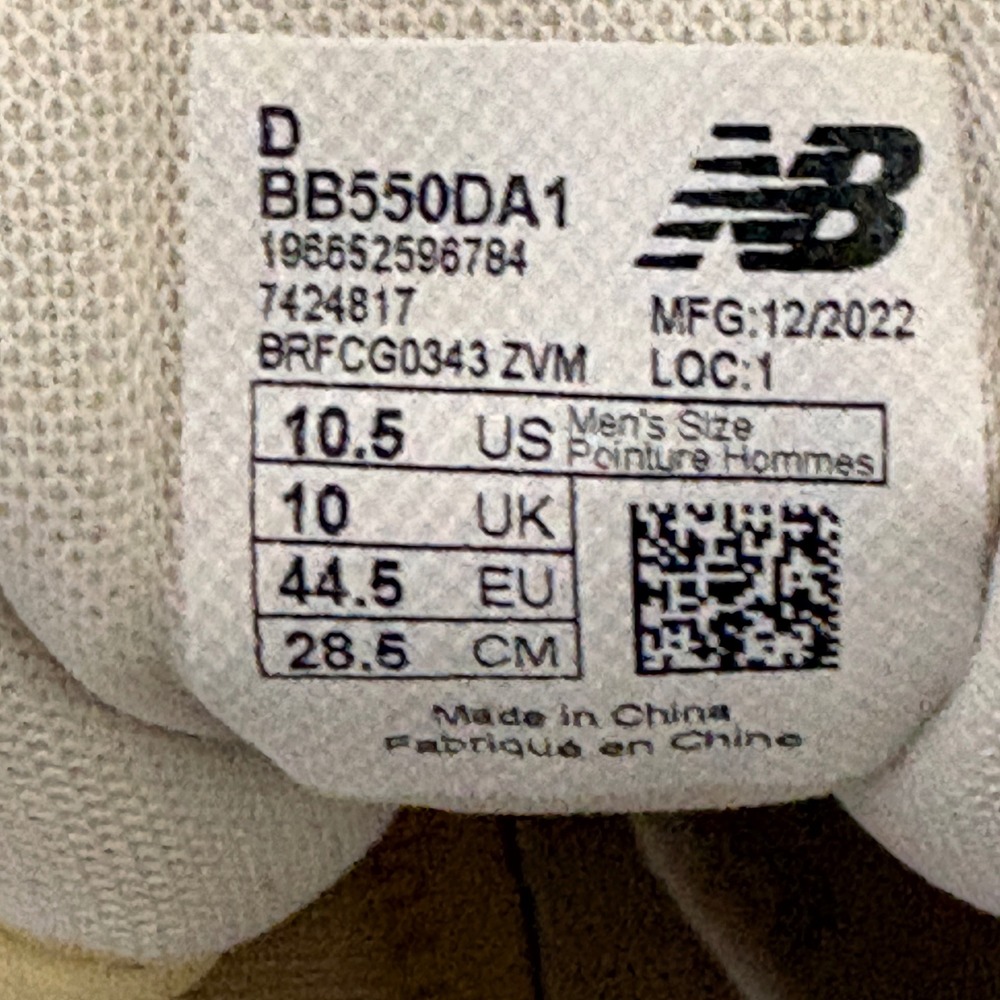 New Balance 550 Aime Leon Dore Taupe Hairy Suede Mens 10.5 Bb550da1 Tan Cream View 6